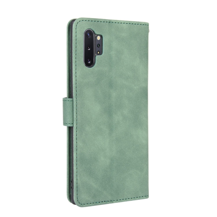 For Samsung Galaxy Note10 Plus Solid Color Skin Feel Magnetic Buckle Horizontal Flip Calf Texture PU Leather Case with Holder & Card Slots & Wallet
