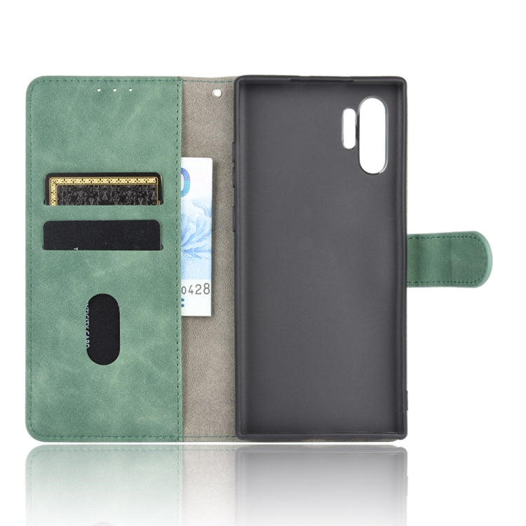 For Samsung Galaxy Note10 Plus Solid Color Skin Feel Magnetic Buckle Horizontal Flip Calf Texture PU Leather Case with Holder & Card Slots & Wallet