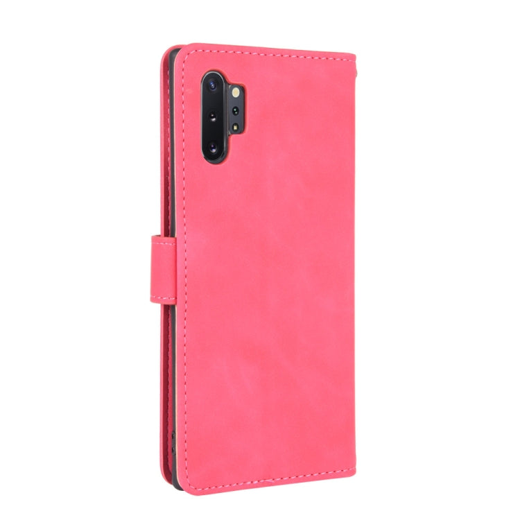 For Samsung Galaxy Note10 Plus Solid Color Skin Feel Magnetic Buckle Horizontal Flip Calf Texture PU Leather Case with Holder & Card Slots & Wallet