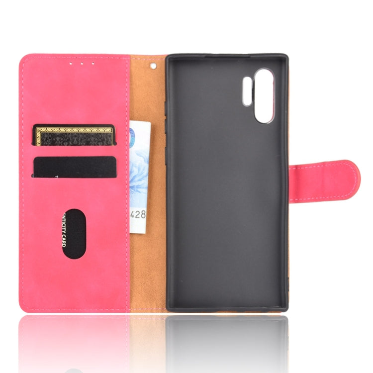 For Samsung Galaxy Note10 Plus Solid Color Skin Feel Magnetic Buckle Horizontal Flip Calf Texture PU Leather Case with Holder & Card Slots & Wallet
