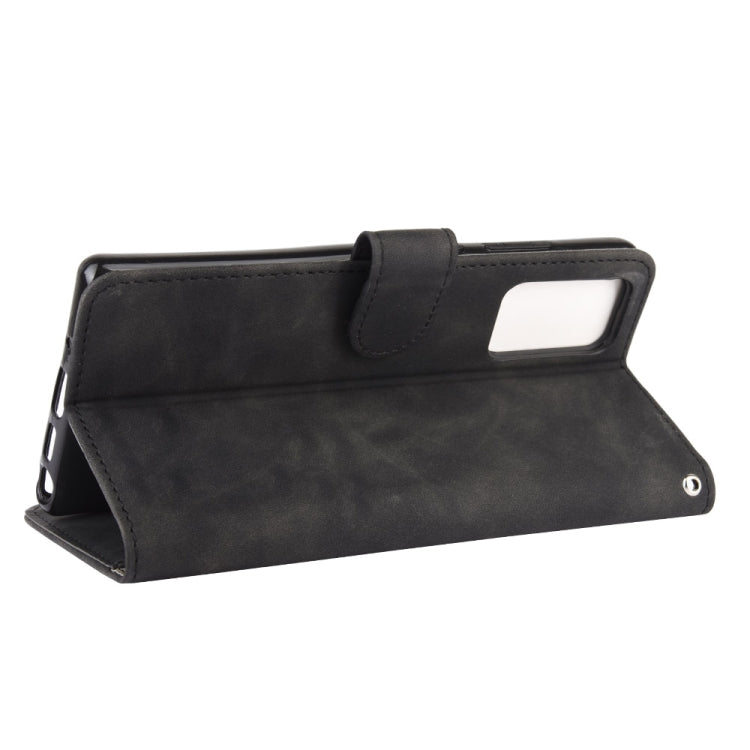 For Samsung Galaxy Note20 Solid Color Skin Feel Magnetic Buckle Horizontal Flip Calf Texture PU Leather Case with Holder & Card Slots & Wallet