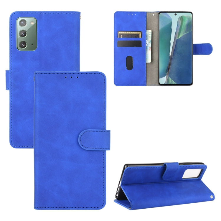 For Samsung Galaxy Note20 Solid Color Skin Feel Magnetic Buckle Horizontal Flip Calf Texture PU Leather Case with Holder & Card Slots & Wallet