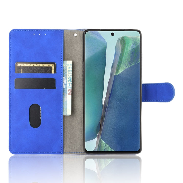 For Samsung Galaxy Note20 Solid Color Skin Feel Magnetic Buckle Horizontal Flip Calf Texture PU Leather Case with Holder & Card Slots & Wallet
