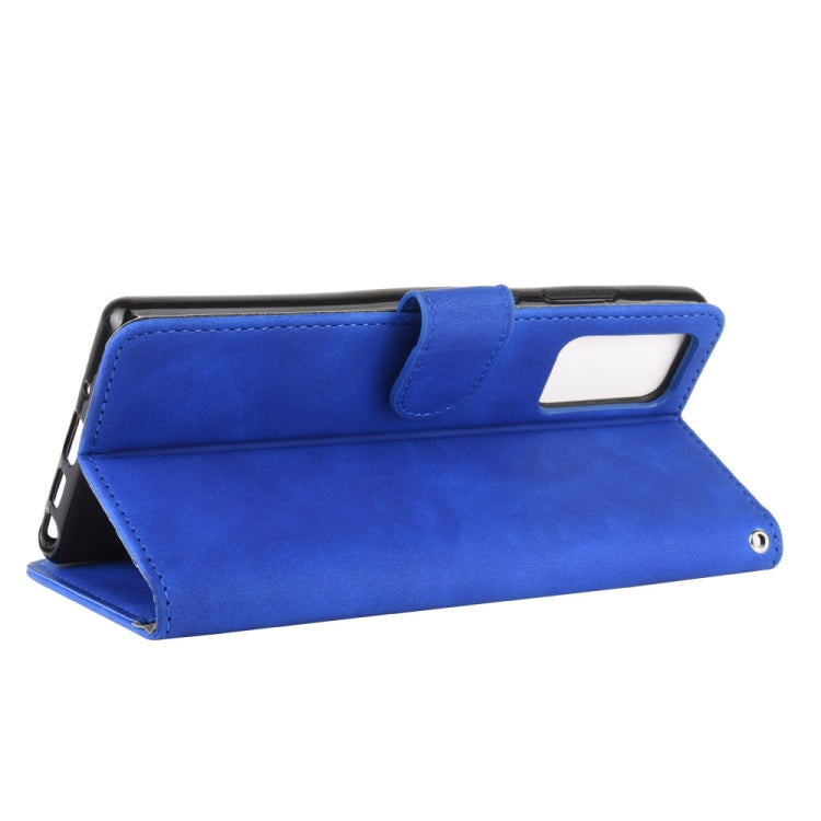 For Samsung Galaxy Note20 Solid Color Skin Feel Magnetic Buckle Horizontal Flip Calf Texture PU Leather Case with Holder & Card Slots & Wallet