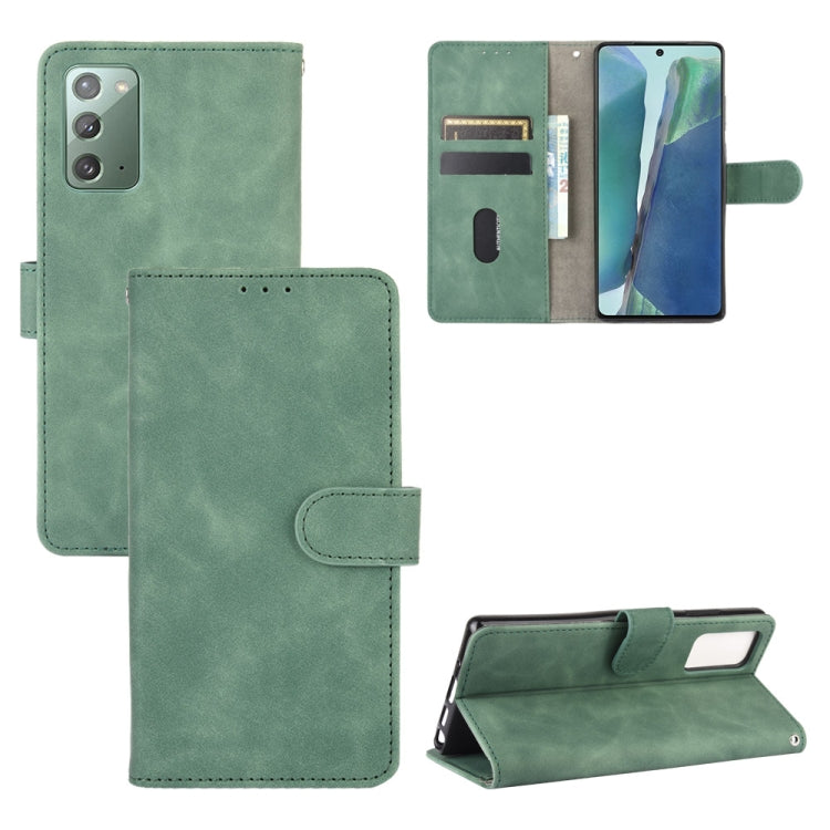 For Samsung Galaxy Note20 Solid Color Skin Feel Magnetic Buckle Horizontal Flip Calf Texture PU Leather Case with Holder & Card Slots & Wallet