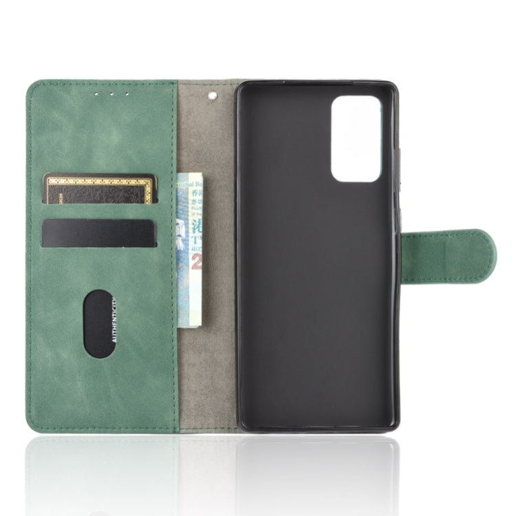 For Samsung Galaxy Note20 Solid Color Skin Feel Magnetic Buckle Horizontal Flip Calf Texture PU Leather Case with Holder & Card Slots & Wallet