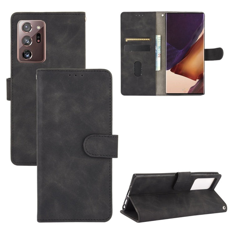 For Samsung Galaxy Note20 Ultra Solid Color Skin Feel Magnetic Buckle Horizontal Flip Calf Texture PU Leather Case with Holder & Card Slots & Wallet