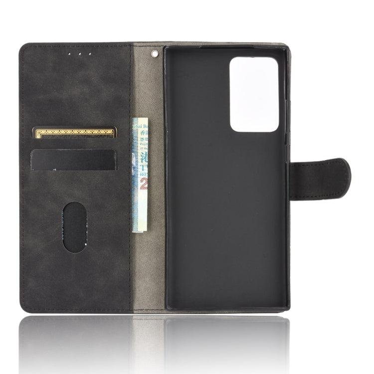 For Samsung Galaxy Note20 Ultra Solid Color Skin Feel Magnetic Buckle Horizontal Flip Calf Texture PU Leather Case with Holder & Card Slots & Wallet