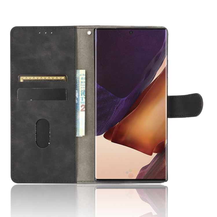 For Samsung Galaxy Note20 Ultra Solid Color Skin Feel Magnetic Buckle Horizontal Flip Calf Texture PU Leather Case with Holder & Card Slots & Wallet