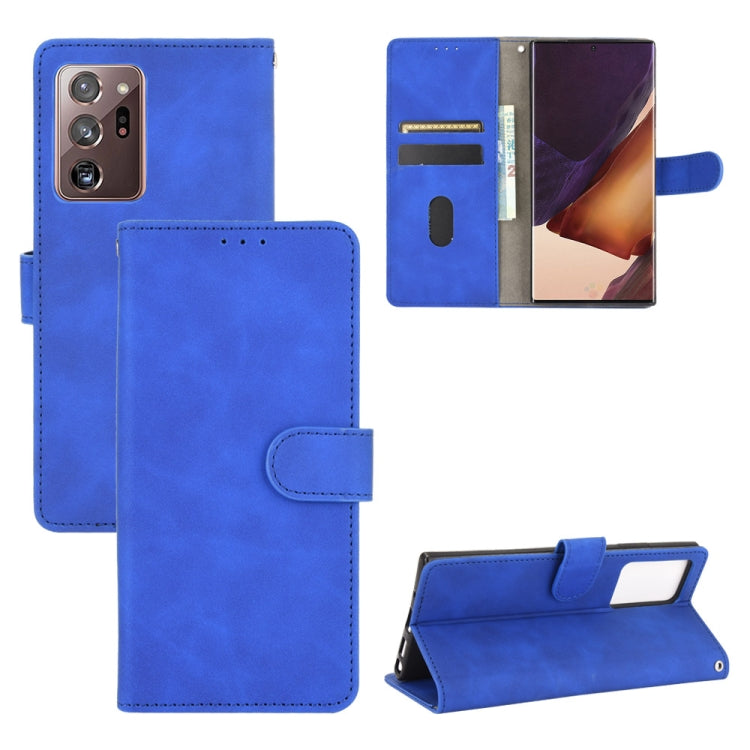 For Samsung Galaxy Note20 Ultra Solid Color Skin Feel Magnetic Buckle Horizontal Flip Calf Texture PU Leather Case with Holder & Card Slots & Wallet