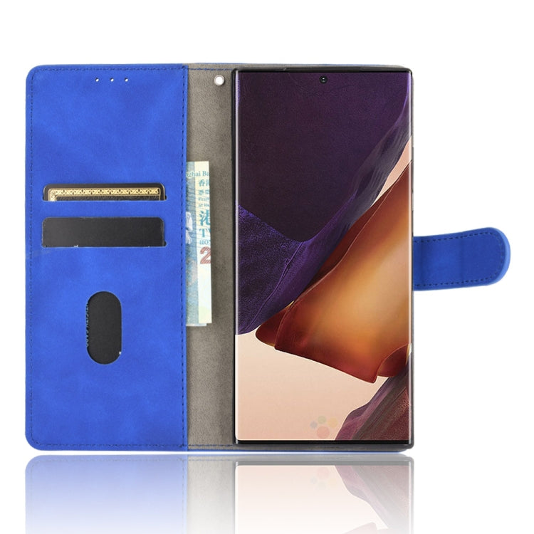 For Samsung Galaxy Note20 Ultra Solid Color Skin Feel Magnetic Buckle Horizontal Flip Calf Texture PU Leather Case with Holder & Card Slots & Wallet