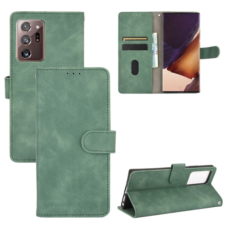For Samsung Galaxy Note20 Ultra Solid Color Skin Feel Magnetic Buckle Horizontal Flip Calf Texture PU Leather Case with Holder & Card Slots & Wallet