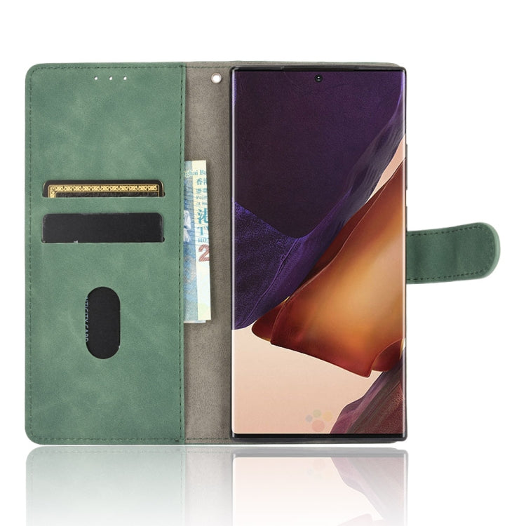 For Samsung Galaxy Note20 Ultra Solid Color Skin Feel Magnetic Buckle Horizontal Flip Calf Texture PU Leather Case with Holder & Card Slots & Wallet