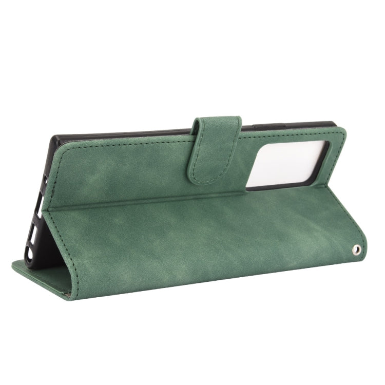 For Samsung Galaxy Note20 Ultra Solid Color Skin Feel Magnetic Buckle Horizontal Flip Calf Texture PU Leather Case with Holder & Card Slots & Wallet