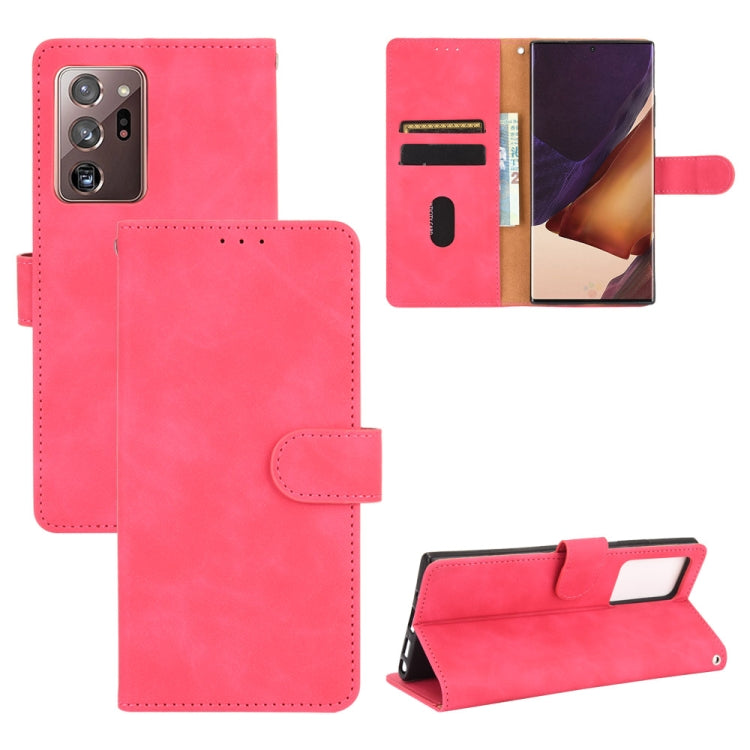 For Samsung Galaxy Note20 Ultra Solid Color Skin Feel Magnetic Buckle Horizontal Flip Calf Texture PU Leather Case with Holder & Card Slots & Wallet