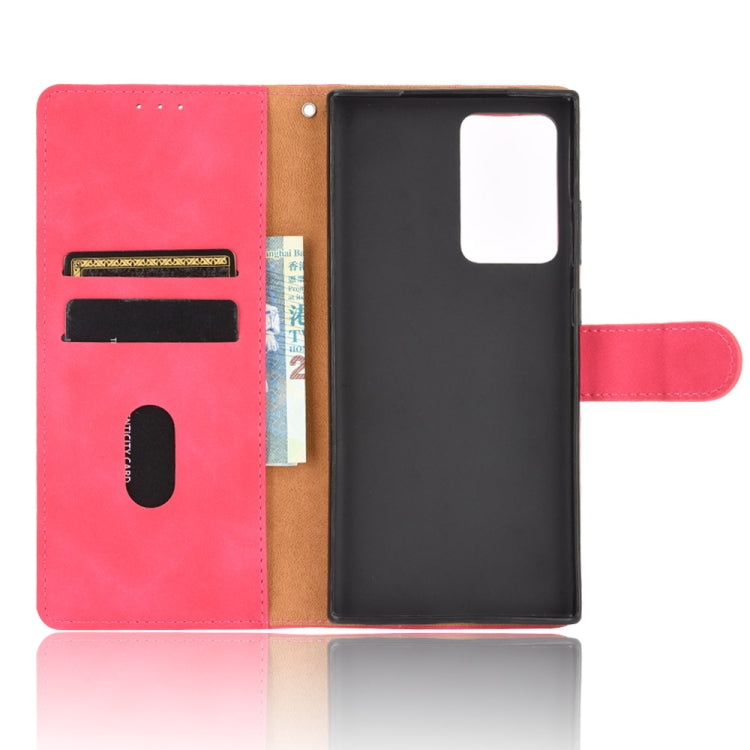 For Samsung Galaxy Note20 Ultra Solid Color Skin Feel Magnetic Buckle Horizontal Flip Calf Texture PU Leather Case with Holder & Card Slots & Wallet