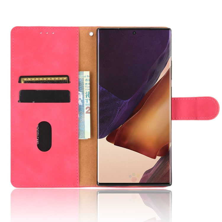 For Samsung Galaxy Note20 Ultra Solid Color Skin Feel Magnetic Buckle Horizontal Flip Calf Texture PU Leather Case with Holder & Card Slots & Wallet