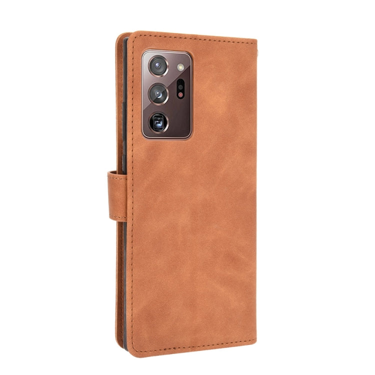 For Samsung Galaxy Note20 Ultra Solid Color Skin Feel Magnetic Buckle Horizontal Flip Calf Texture PU Leather Case with Holder & Card Slots & Wallet