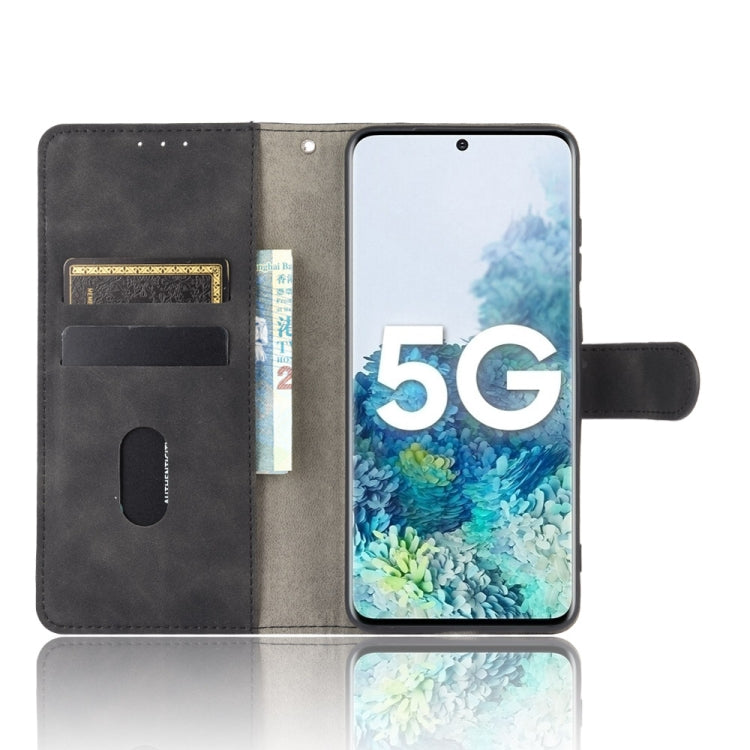 For Samsung Galaxy S20 5G Solid Color Skin Feel Magnetic Buckle Horizontal Flip Calf Texture PU Leather Case with Holder & Card Slots & Wallet