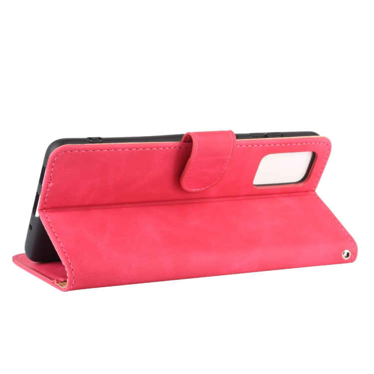 For Samsung Galaxy S20 5G Solid Color Skin Feel Magnetic Buckle Horizontal Flip Calf Texture PU Leather Case with Holder & Card Slots & Wallet