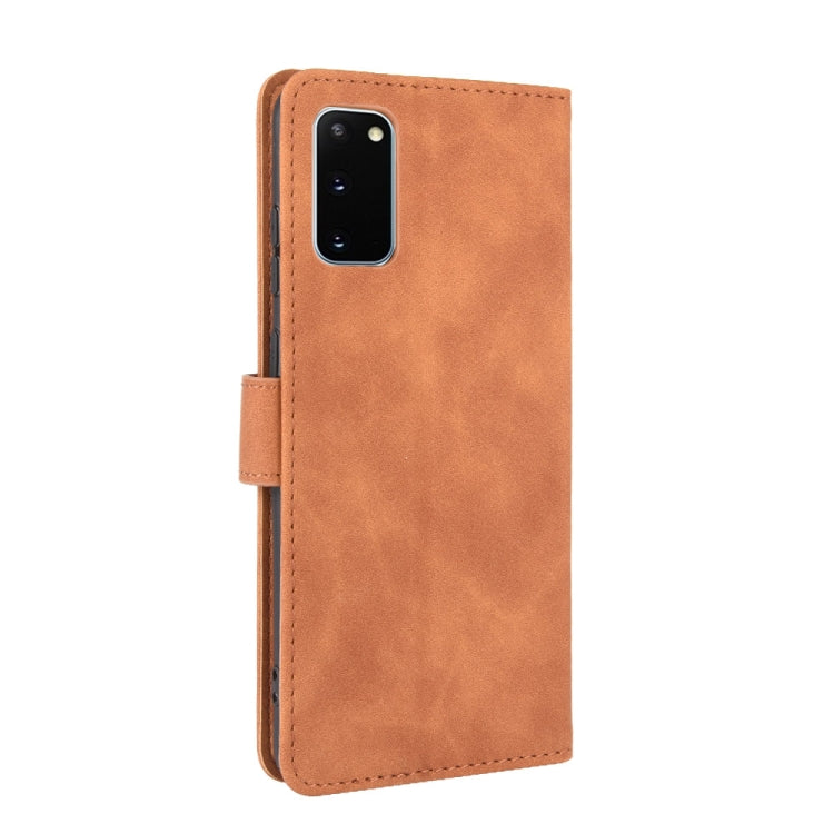For Samsung Galaxy S20 5G Solid Color Skin Feel Magnetic Buckle Horizontal Flip Calf Texture PU Leather Case with Holder & Card Slots & Wallet