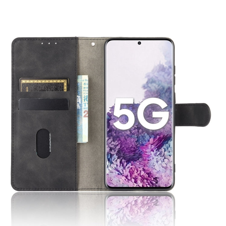 For Samsung Galaxy S20 Plus Solid Color Skin Feel Magnetic Buckle Horizontal Flip Calf Texture PU Leather Case with Holder & Card Slots & Wallet
