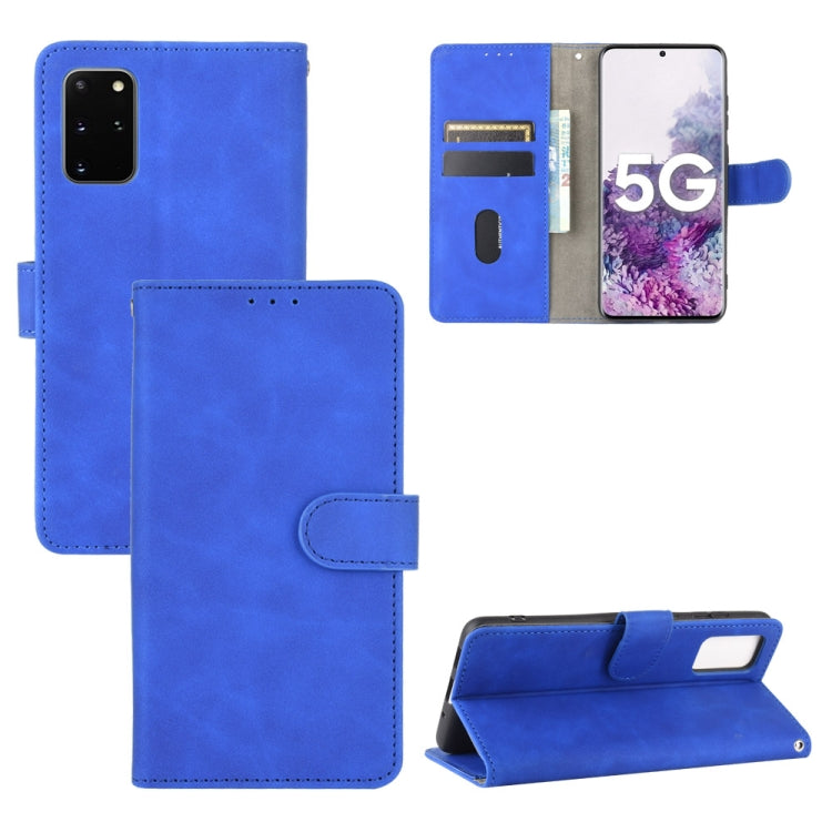 For Samsung Galaxy S20 Plus Solid Color Skin Feel Magnetic Buckle Horizontal Flip Calf Texture PU Leather Case with Holder & Card Slots & Wallet