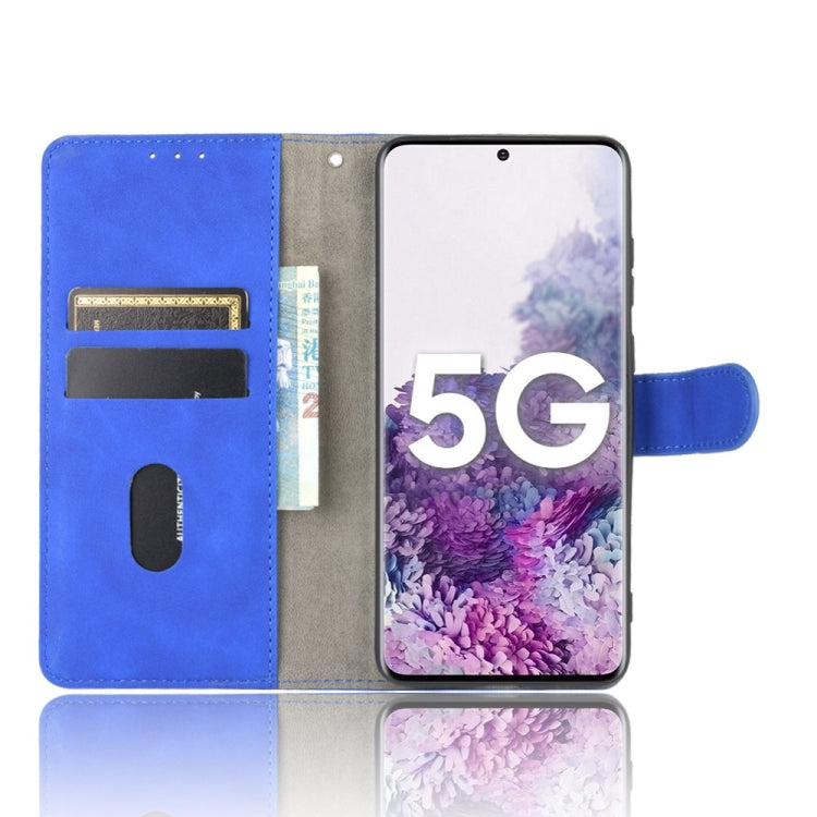 For Samsung Galaxy S20 Plus Solid Color Skin Feel Magnetic Buckle Horizontal Flip Calf Texture PU Leather Case with Holder & Card Slots & Wallet