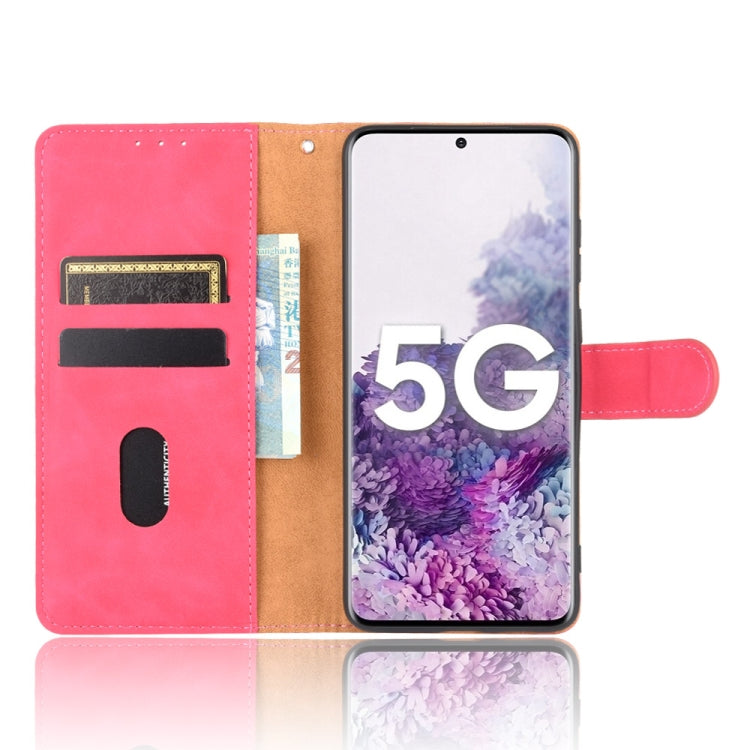 For Samsung Galaxy S20 Plus Solid Color Skin Feel Magnetic Buckle Horizontal Flip Calf Texture PU Leather Case with Holder & Card Slots & Wallet