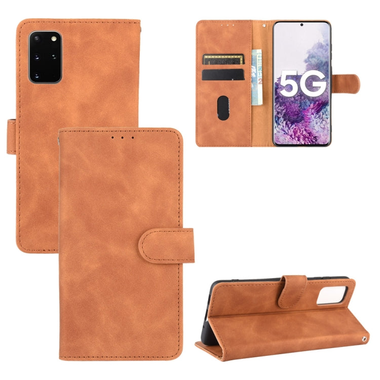 For Samsung Galaxy S20 Plus Solid Color Skin Feel Magnetic Buckle Horizontal Flip Calf Texture PU Leather Case with Holder & Card Slots & Wallet