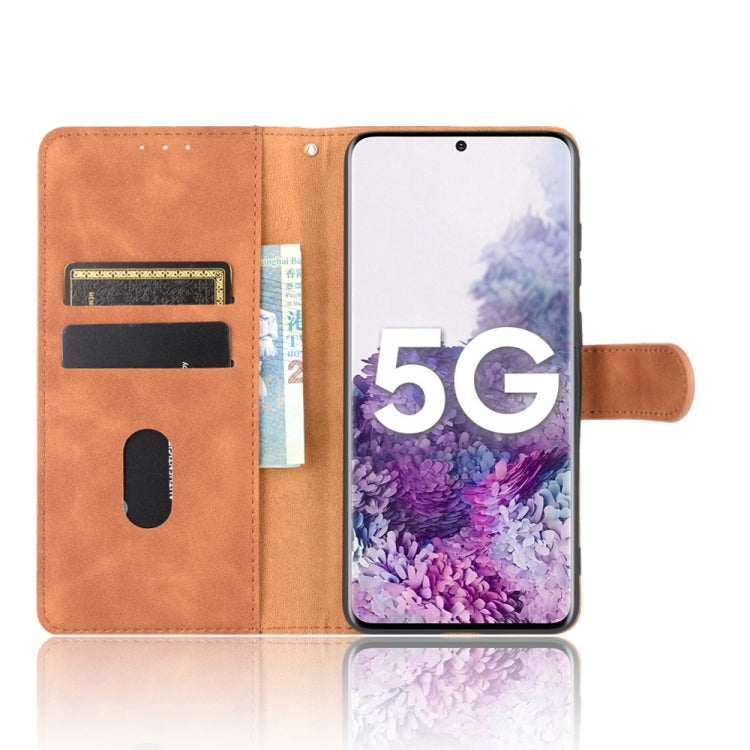 For Samsung Galaxy S20 Plus Solid Color Skin Feel Magnetic Buckle Horizontal Flip Calf Texture PU Leather Case with Holder & Card Slots & Wallet