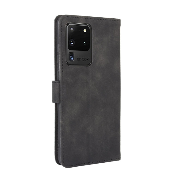 For Samsung Galaxy S20 Ultra Solid Color Skin Feel Magnetic Buckle Horizontal Flip Calf Texture PU Leather Case with Holder & Card Slots & Wallet