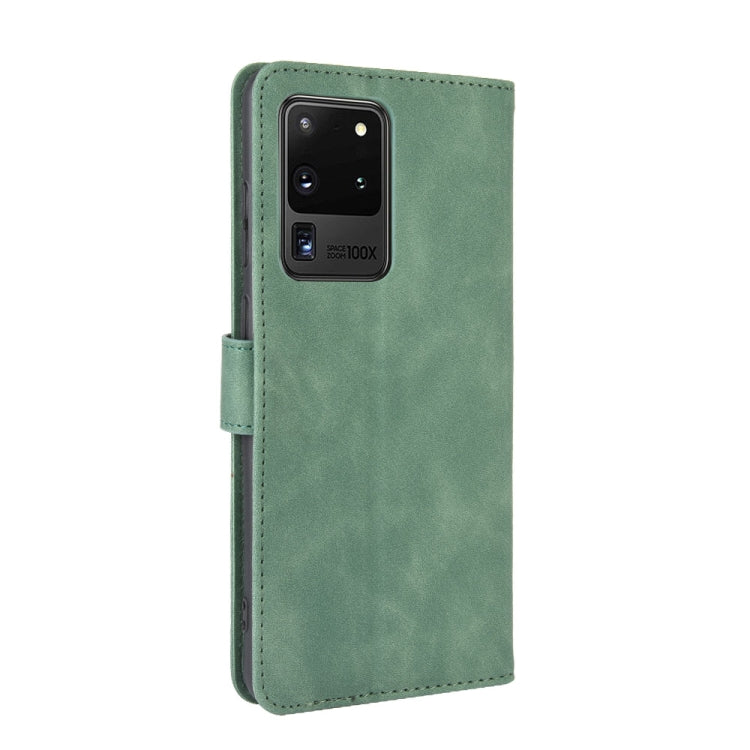For Samsung Galaxy S20 Ultra Solid Color Skin Feel Magnetic Buckle Horizontal Flip Calf Texture PU Leather Case with Holder & Card Slots & Wallet