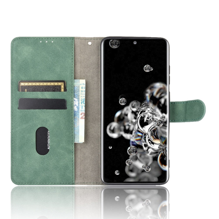 For Samsung Galaxy S20 Ultra Solid Color Skin Feel Magnetic Buckle Horizontal Flip Calf Texture PU Leather Case with Holder & Card Slots & Wallet