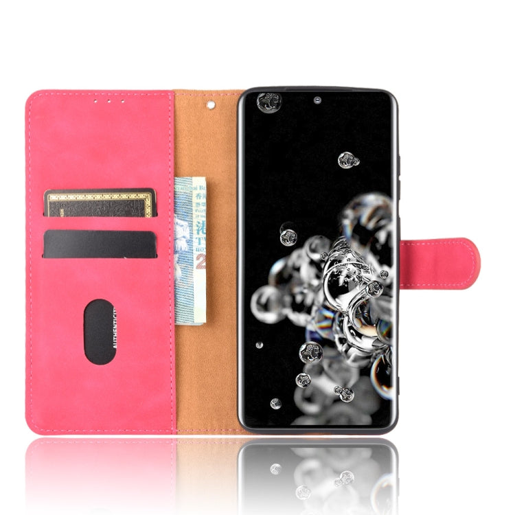 For Samsung Galaxy S20 Ultra Solid Color Skin Feel Magnetic Buckle Horizontal Flip Calf Texture PU Leather Case with Holder & Card Slots & Wallet