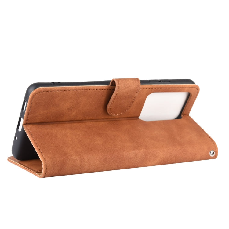 For Samsung Galaxy S20 Ultra Solid Color Skin Feel Magnetic Buckle Horizontal Flip Calf Texture PU Leather Case with Holder & Card Slots & Wallet