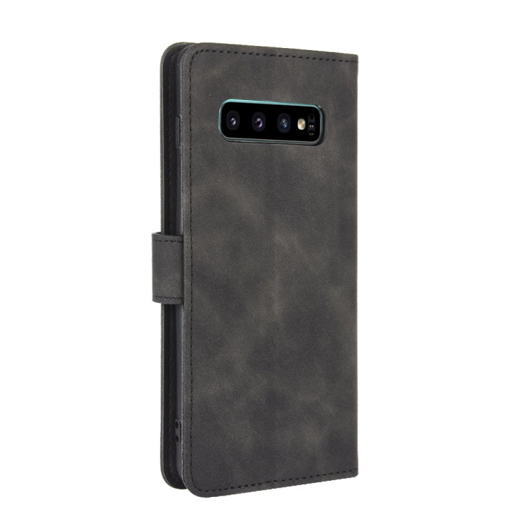 For Samsung Galaxy S10 Solid Color Skin Feel Magnetic Buckle Horizontal Flip Calf Texture PU Leather Case with Holder & Card Slots & Wallet