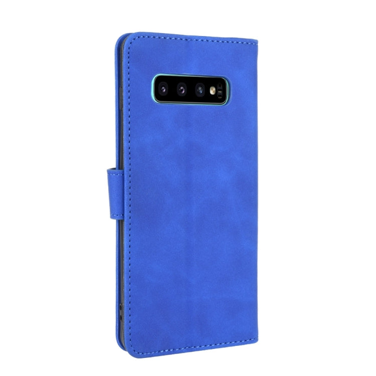 For Samsung Galaxy S10 Solid Color Skin Feel Magnetic Buckle Horizontal Flip Calf Texture PU Leather Case with Holder & Card Slots & Wallet