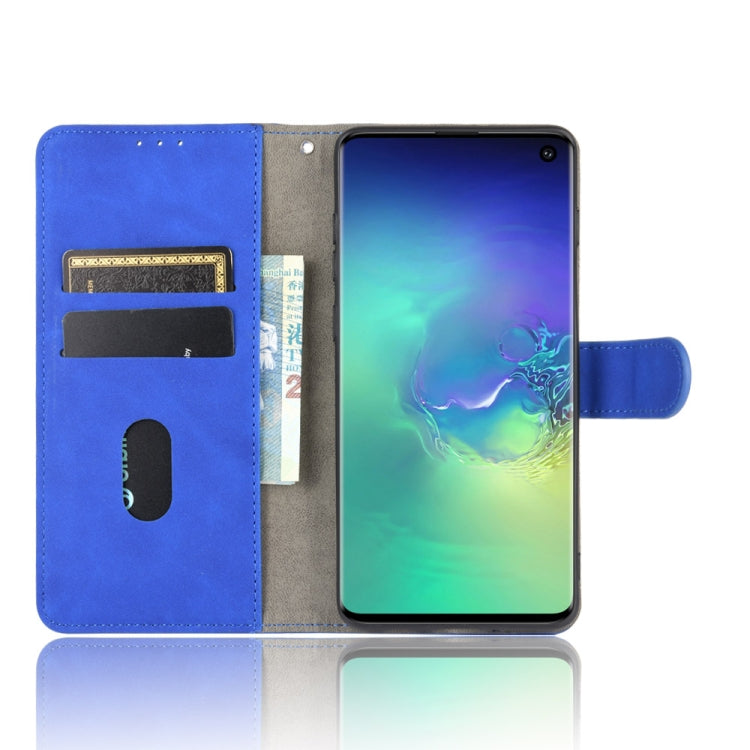 For Samsung Galaxy S10 Solid Color Skin Feel Magnetic Buckle Horizontal Flip Calf Texture PU Leather Case with Holder & Card Slots & Wallet
