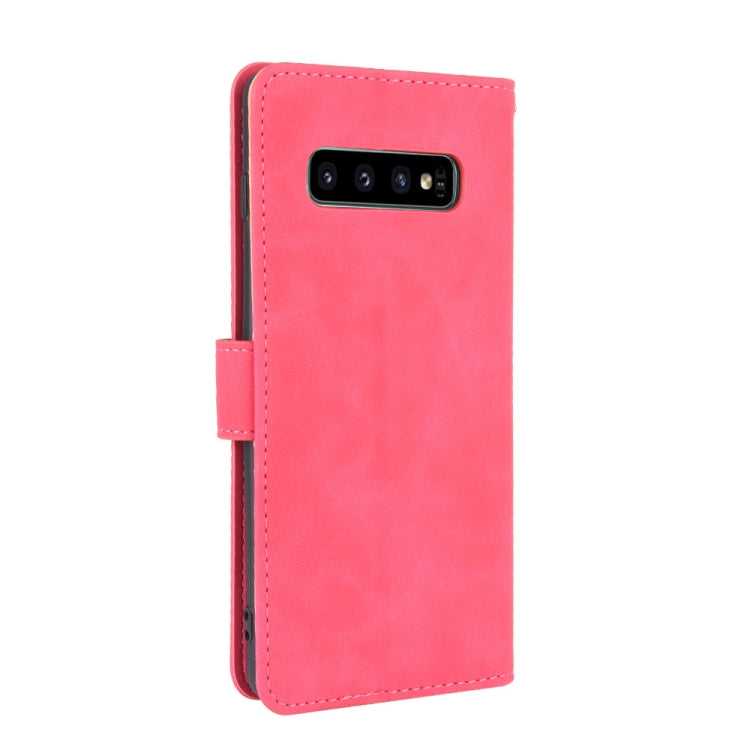 For Samsung Galaxy S10 Solid Color Skin Feel Magnetic Buckle Horizontal Flip Calf Texture PU Leather Case with Holder & Card Slots & Wallet