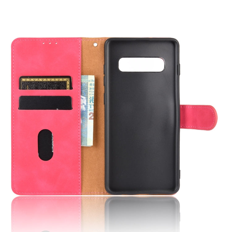 For Samsung Galaxy S10 Solid Color Skin Feel Magnetic Buckle Horizontal Flip Calf Texture PU Leather Case with Holder & Card Slots & Wallet