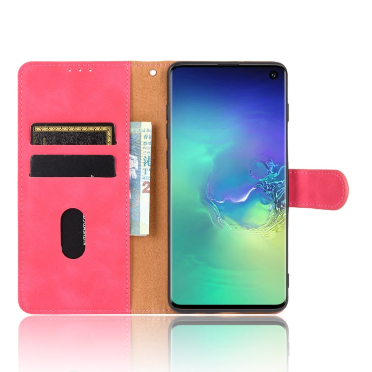 For Samsung Galaxy S10 Solid Color Skin Feel Magnetic Buckle Horizontal Flip Calf Texture PU Leather Case with Holder & Card Slots & Wallet