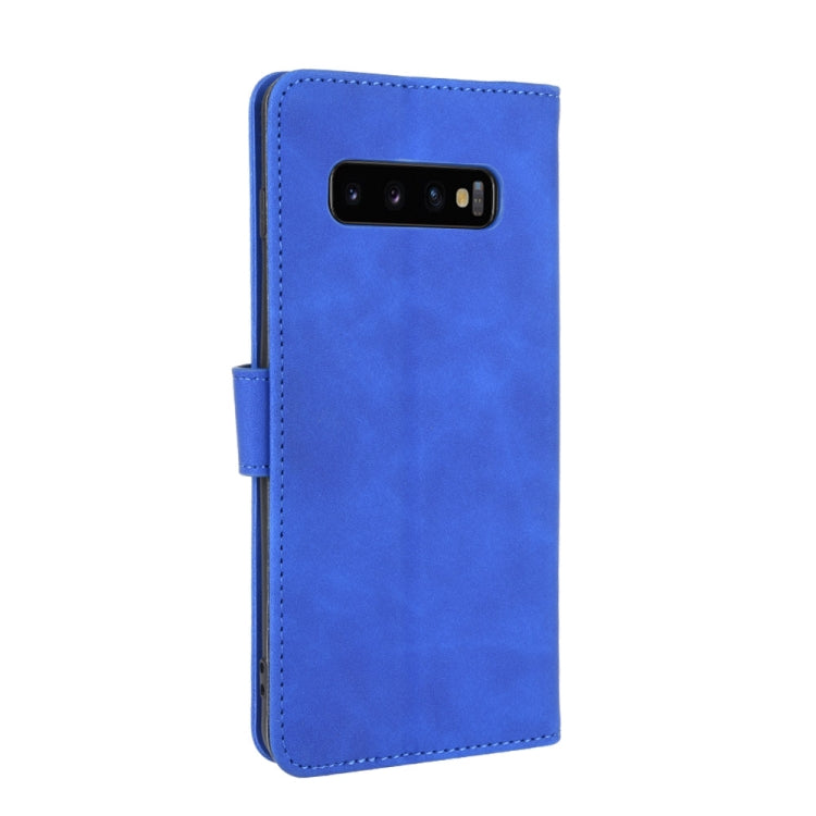 For Samsung Galaxy S10 Plus Solid Color Skin Feel Magnetic Buckle Horizontal Flip Calf Texture PU Leather Case with Holder & Card Slots & Wallet