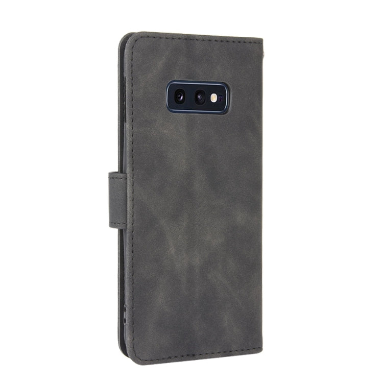 For Samsung Galaxy S10e Solid Color Skin Feel Magnetic Buckle Horizontal Flip Calf Texture PU Leather Case with Holder & Card Slots & Wallet