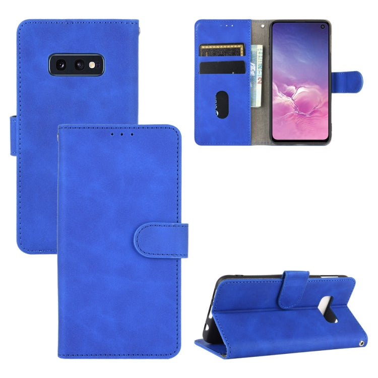 For Samsung Galaxy S10e Solid Color Skin Feel Magnetic Buckle Horizontal Flip Calf Texture PU Leather Case with Holder & Card Slots & Wallet