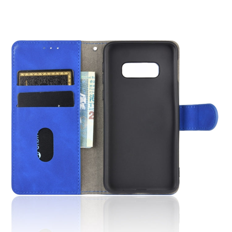 For Samsung Galaxy S10e Solid Color Skin Feel Magnetic Buckle Horizontal Flip Calf Texture PU Leather Case with Holder & Card Slots & Wallet