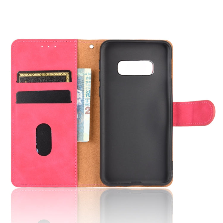 For Samsung Galaxy S10e Solid Color Skin Feel Magnetic Buckle Horizontal Flip Calf Texture PU Leather Case with Holder & Card Slots & Wallet