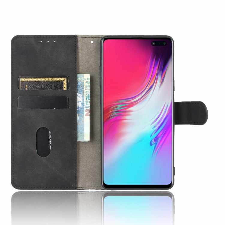 For Samsung Galaxy S10 5G Solid Color Skin Feel Magnetic Buckle Horizontal Flip Calf Texture PU Leather Case with Holder & Card Slots & Wallet
