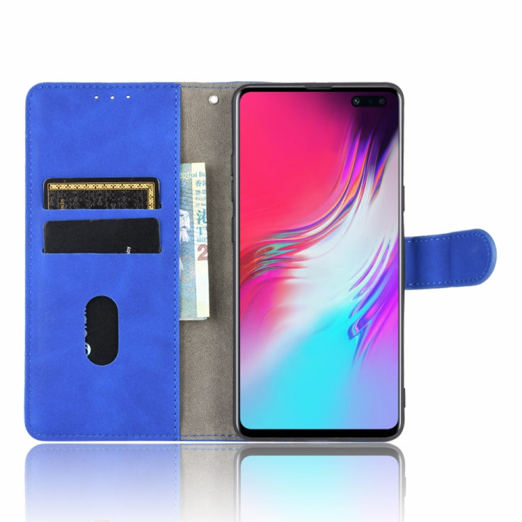 For Samsung Galaxy S10 5G Solid Color Skin Feel Magnetic Buckle Horizontal Flip Calf Texture PU Leather Case with Holder & Card Slots & Wallet