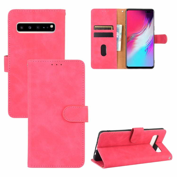 For Samsung Galaxy S10 5G Solid Color Skin Feel Magnetic Buckle Horizontal Flip Calf Texture PU Leather Case with Holder & Card Slots & Wallet
